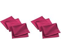 douceur d'intérieur, 3 tovaglioli (40 x 40 cm) Mistral Fucsia, Cotone Riciclato (Confezione da 2)