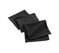 douceur d'intérieur, 3 Tovaglioli (40 X 40 Cm) Mistral Nero, Cotone Riciclato