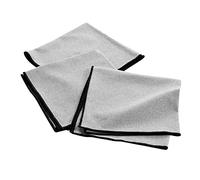 Douceur d'Intérieur, 3 Tovaglioli (40 x 40 Cm) Mistraline Grigio Cina, Cotone Riciclato