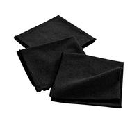 Douceur d'Intérieur, 3 Tovaglioli (40 x 40 Cm) Mistraline Nero, Cotone Riciclato