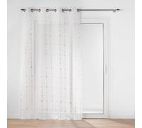 Douceur d'Intérieur Ariane Tenda con Occhielli, 140 x 240 cm, Oro Rosa, Velo Sabbiato Stampato Metallizzato