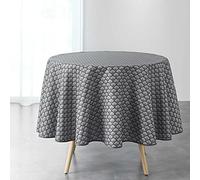 Douceur d'Intérieur, Artchic - Tovaglia rotonda (diametro 180 cm) antracite, poliestere stampato