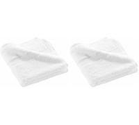 Douceur d'Intérieur, asciugamano (50 x 90 cm) Elegance, bianco, 100% cotone tinta unita (Confezione da 2)