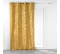 Douceur d'Intérieur, Belflor - Tenda con occhielli, 140 x 280 cm, colore: giallo/oro