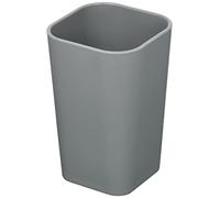 douceur d'Intérieur Bicchiere da Bagno di plastica 7 x 7 x 11 cm Vitamina Grigio