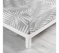 douceur d'intérieur, Botania - Lenzuolo con angoli, 90 x 190 cm, 100% cotone, colore: Grigio