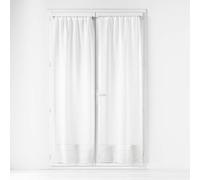 Douceur d'Intérieur Carlin Coppia di Tende a Vetro con Passanti, 2 x 70 x 200 cm, Tessuto Intrecciato, Neutro