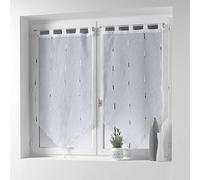 douceur d'Intérieur Chenilla Coppia Pompon passanti, motivo vela sabbia collegamento ciniglia poliestere, Poliestere, grigio, 90x60 cm