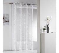 douceur d'Intérieur Chenilla Pannello a occhielli poliestere, Poliestere, grigio, 260x140 cm