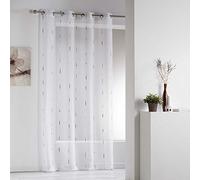 douceur d'Intérieur Chenilla Pannello a occhielli poliestere, Poliestere, neutro, 260x140 cm