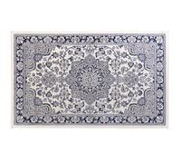 Douceur d'Intérieur Cherine Tappeto Rettangolare, 68 x 110 cm, Viscosa Intrecciata, Blu