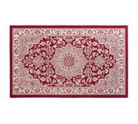 Douceur d'Intérieur Cherine Tappeto Rettangolare, 68 x 110 cm, Viscosa Intrecciata, Rosso