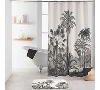 Douceur d'Intérieur COCOTY Tenda Doccia con Ganci, Poliestere, Multicolore, 180 x 200 cm