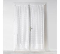 Douceur d'Intérieur - Coppia di tende dritte con passanti, 2 pezzi, 70 x 200 cm, in voile, sabbia bianca candida