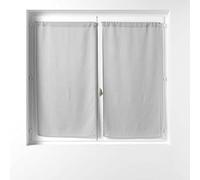 douceur d'intérieur, Coppia di tende passapasta (2 x 60 x 90 cm) Soane Grigio, Voile Tessuto