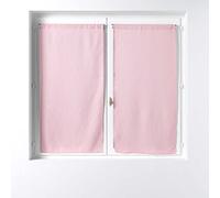 douceur d'intérieur, Coppia di tende passapasta (2 x 60 x 90 cm) Soane Rosa, velo intrecciato