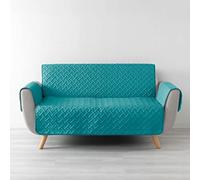 Douceur d'Intérieur, Copridivano trapuntato (279 x 179 cm) Lounge Petrolio, Microfibra, Petrole