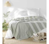 Douceur d'Intérieur, Copriletto Adele Salvia, cotone e poliestere tessuto (240 x 260 cm)