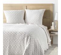 Douceur d'Intérieur, Copriletto trapuntato (240 x 260 cm) e 2 federe (60 x 60 cm) Joana, Jersey/Microfibra