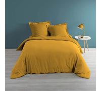 Douceur d'Intérieur Copripiumino Percaline di cotone 260 x 240 cm Ocre