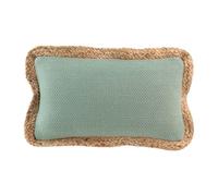 Douceur d'Intérieur, cuscino sfoderabile (30 x 50 cm) Akina, verde salvia, cotone e poliestere con juta