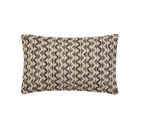 Douceur d'Intérieur, Cuscino sfoderabile (30 x 50 cm) Loumeo Nero, Cotone/Poliestere Fantasia e Fili Metallizzati