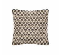 Douceur d'Intérieur, Cuscino sfoderabile (40 x 40 cm) Loumeo Nero, Cotone/Poliestere Fantasia e Fili Metallizzati