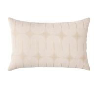 Douceur d'Intérieur, Cuscino sfoderabile (40 x 60 cm) Ondine Bianco, Policotone con stampa metallizzata