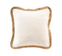 Douceur d'Intérieur, cuscino sfoderabile (45 x 45 cm) Akina, colore naturale, cotone e poliestere con juta