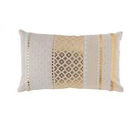 Douceur d'Intérieur Cuscino sfoderabile COMPRESSA 30 x 50 CM Cotone Stampato Oro Gaya des. Posto