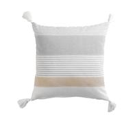 Douceur d'Intérieur Cuscino SFODERABILE POMPONI 40x40 CM Cotone Stampato ILIADE des. Posizione.