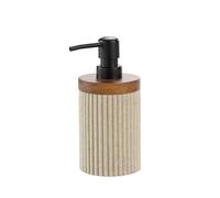 Douceur d'Intérieur, Dispenser di Sapone (Diametro 8 x 17 cm) Niagara, Colore Naturale, poliresina e Acacia