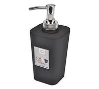 Douceur d'Intérieur Dispenser di Sapone Effetto Soft Touch 7 x 7 x 17,5 cm Vitamina Nero