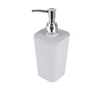 douceur d'intérieur, Dispenser Sapone (7,3 x 7,3 x 18 cm) Vitamina Grigio Chiaro, Plastica Soft Touch