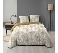 Douceur d'Intérieur Dune Parure 3 Pezzi, 240 x 220 cm, Microfibra Stampata