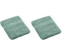 Douceur d'Intérieur Elegance Asciugamano ospite, 30 x 50 cm, 100% Cotone, Tinta Unita, Blu Acquamarina (Confezione da 2)