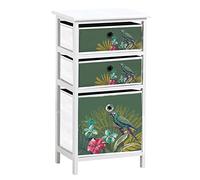 Douceur d'Intérieur Equatorial Mobile a 3 cestini, Multicolore, 36 x 32 x 76 CM