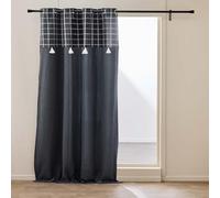 Douceur d'Intérieur, Everest - Tenda con occhielli (140 x 240 cm), colore: Antracite, Cotone/Poliestere con Top