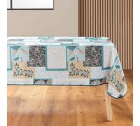 Douceur d'Intérieur Faya Tovaglia Rettangolare, 150 x 240 cm, Poliestere Stampato, Verde Salvia
