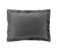 douceur d'intérieur, Federa per cuscino (50 x 70 cm) Percaline Acciaio, Percaline in Cotone