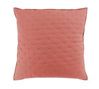 douceur d'Intérieur federa per cuscino 60 x 60 cm, in microfibra, Mellow Chic Terracotta/Bianco, 100% poliestere