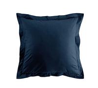 douceur d'intérieur, Federa per cuscino (63 x 63 cm) Biolina Blu Notte, 100% Cotone Bio