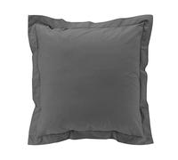 douceur d'intérieur, Federa per cuscino (63 x 63 cm) Percaline Acciaio, Percaline in Cotone