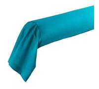 Douceur d'Intérieur, Federa per cuscino cilindrico, 57 fili, punto cordoncino, 185 x 85 cm, Verde (Ultramarin)