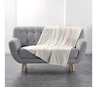 Douceur d'Intérieur FLANOU Plaid, Poliestere, Naturale, 125 x 150 cm