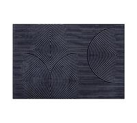 Douceur d'Intérieur – Tappeto Rettangolare Geode, 140 x 200 cm, Viscosa goffrata, Antracite