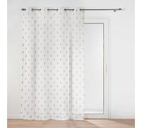 Douceur d'Intérieur Geodik Tenda con Occhielli, 140 x 240 cm, Miele, Velo Sabbiato Stampato