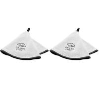 Douceur d'Intérieur Grand Chef Asciugamani Tondo, Diam. 60 cm, Spugna Ricamata (Confezione da 2)