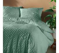 Douceur d'Intérieur, Heltie Salvia - Set di 3 pezzi (240 x 220 cm) in microfibra tuftata