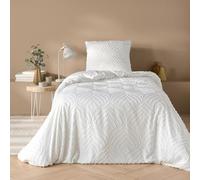 Douceur d'Intérieur, Heltie - Set di 2 pezzi (140 x 200 cm) in microfibra con tuftato